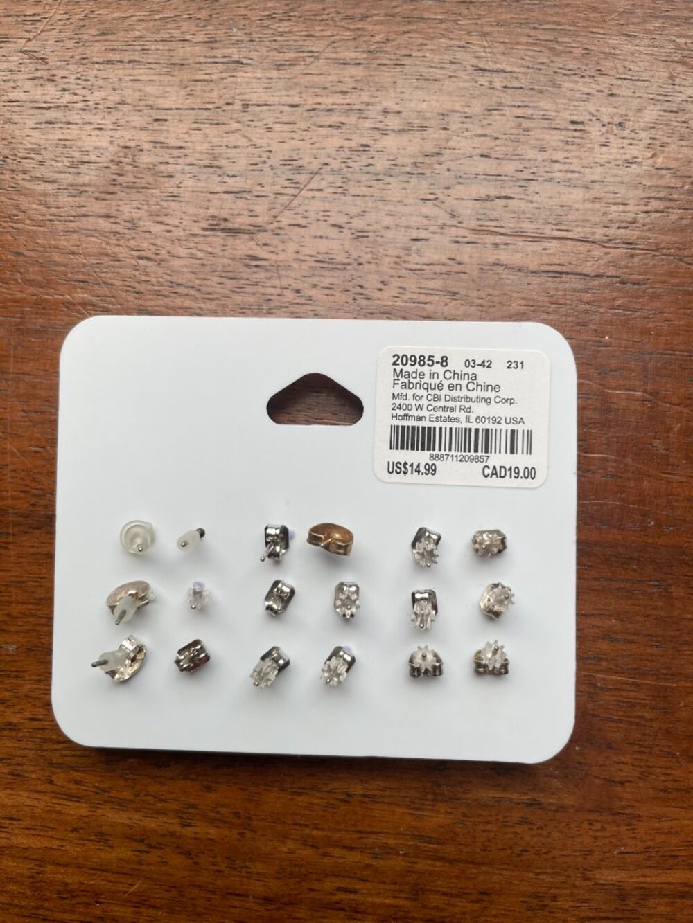 Bundle 3/12.  NIne Pair Claire's Sparkly Earrings. - Picture 2 of 2